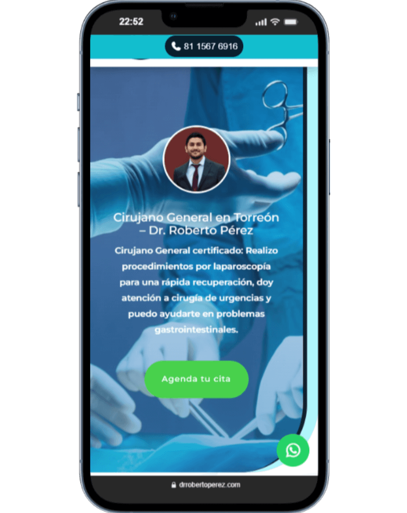 Caso de Éxito Medketing - Dr. Roberto Pérez - Cirujano General en Torreón