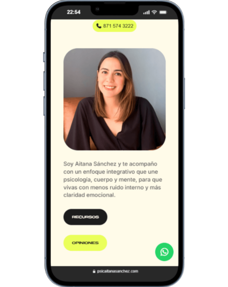 Caso de Éxito Medketing - Psic. Aitana Sánchez - Psicóloga en Gómez Palacio